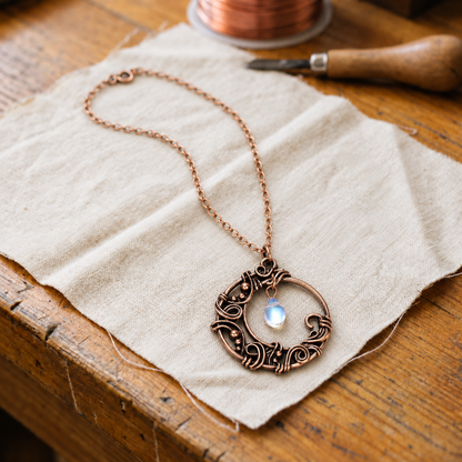 Koperen ketting Druppel