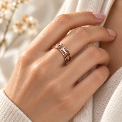 Koperen ring Kruis