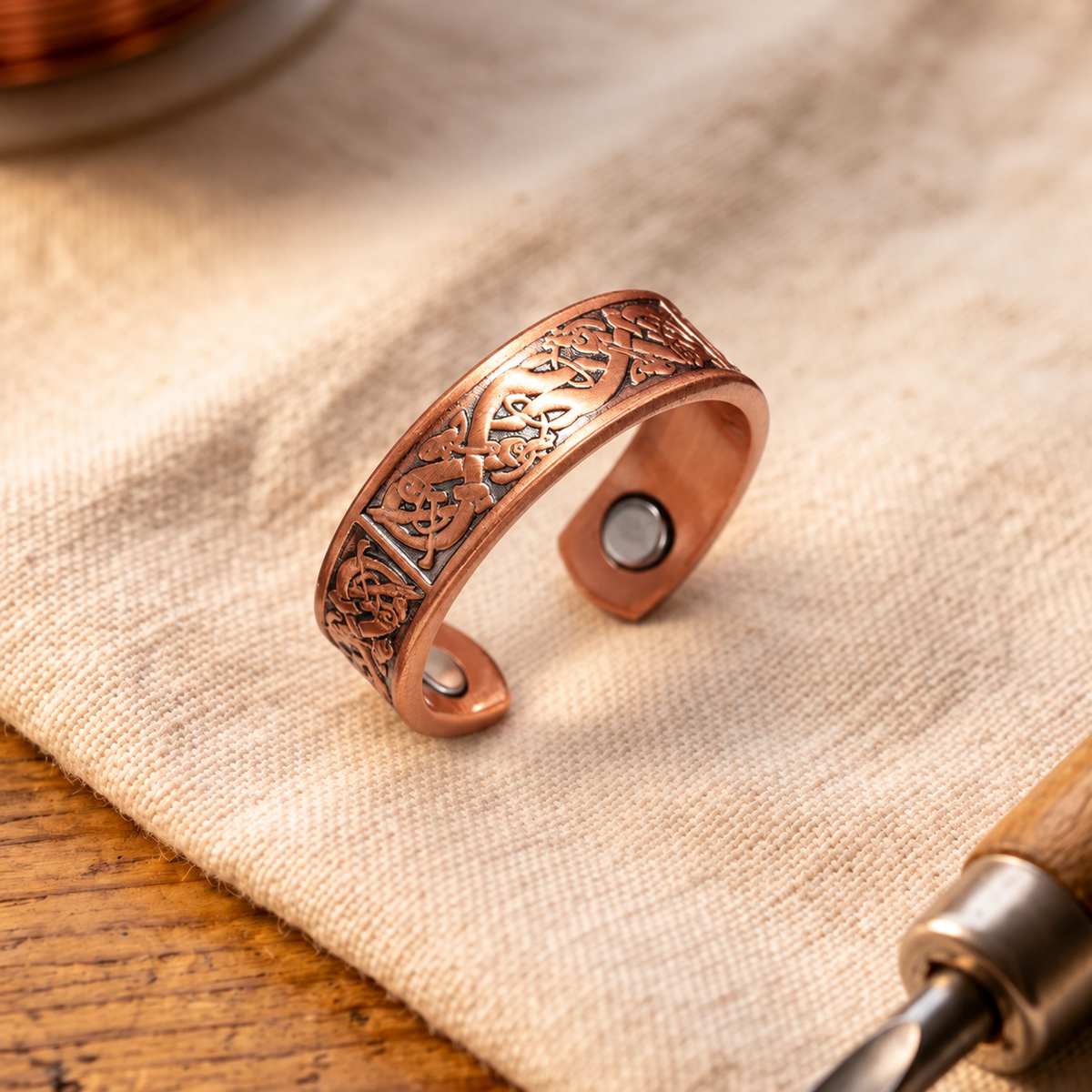 Koperen ring Saskia
