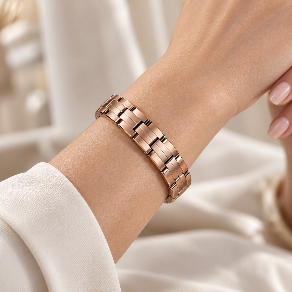 Koperen armband Schakels