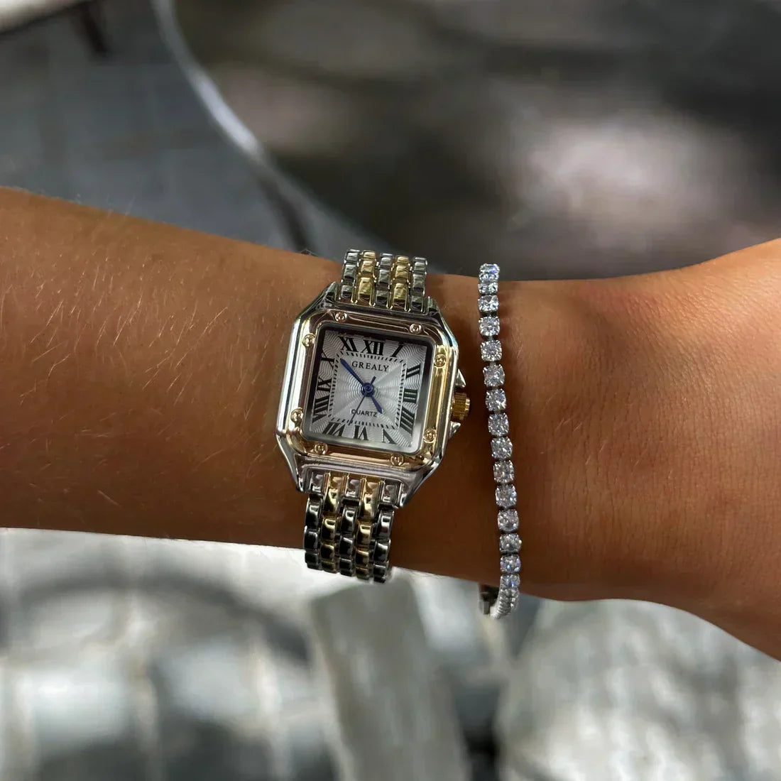 Horloge Fienna in wit goud