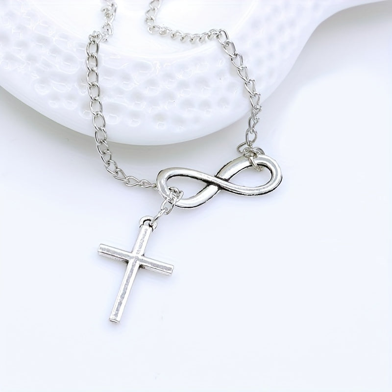 Hanger Eeuwig Kruis in wit goud