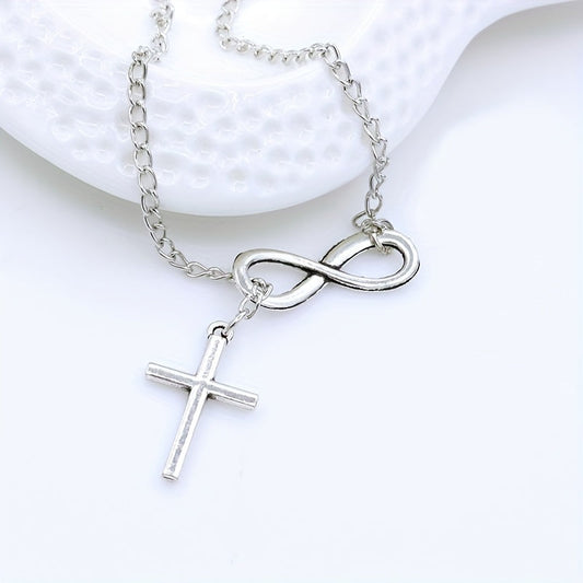 Hanger Eeuwig Kruis in wit goud