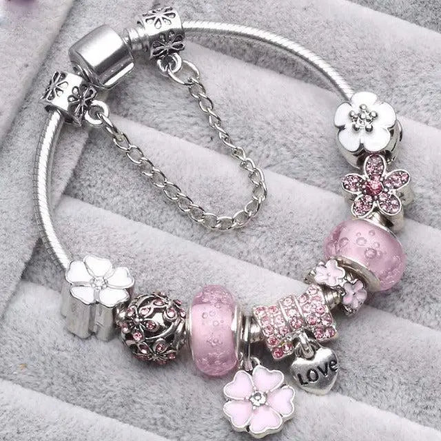 Roze retro sleutelhanger | Witgoud