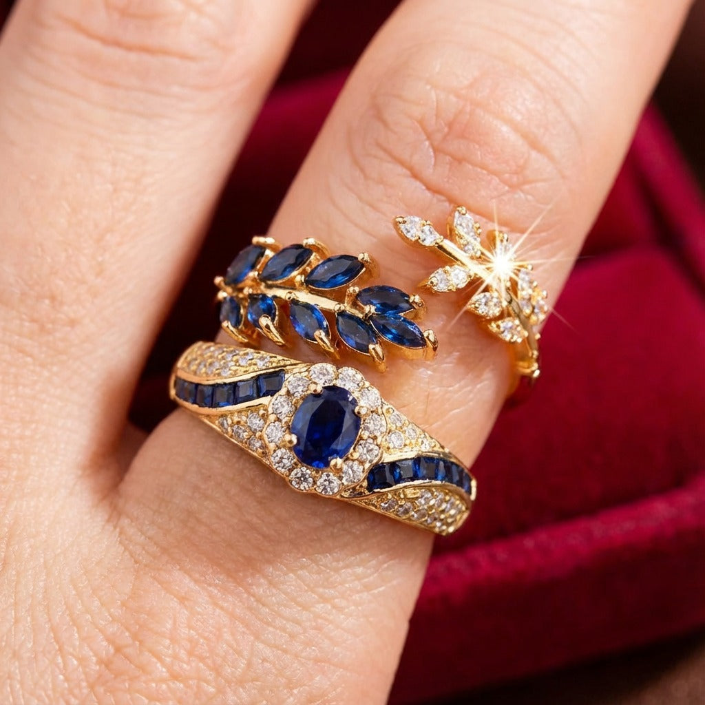 Ringenset Abellissa in goud