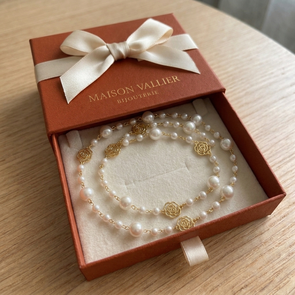 Elegante ketting met klein pareltje | Goud