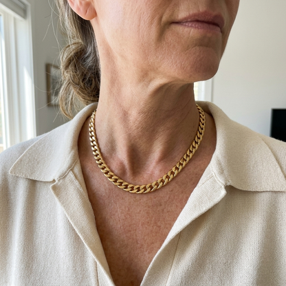 Cubaanse ketting met grove schakels | Goud