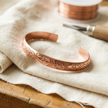 Koperen armband Bloei