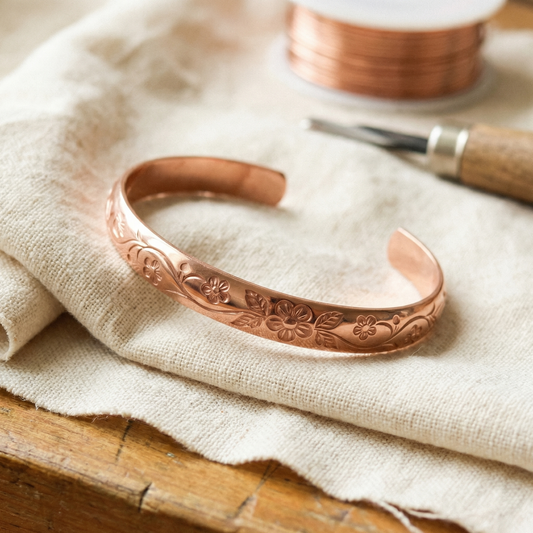 Koperen armband Bloei