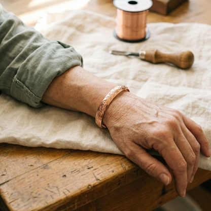 Koperen armband Bloei