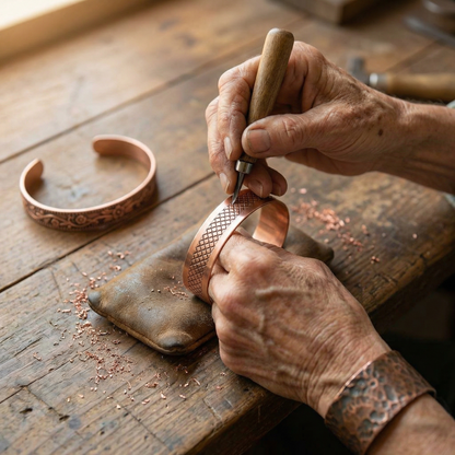 Koperen armbandenset Smidse
