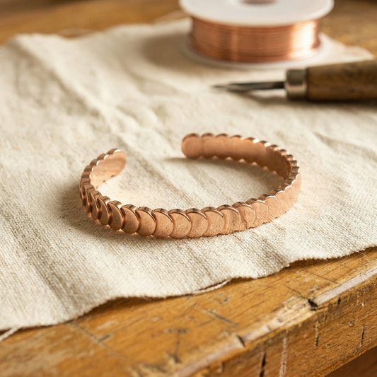 Koperen armband Getijden