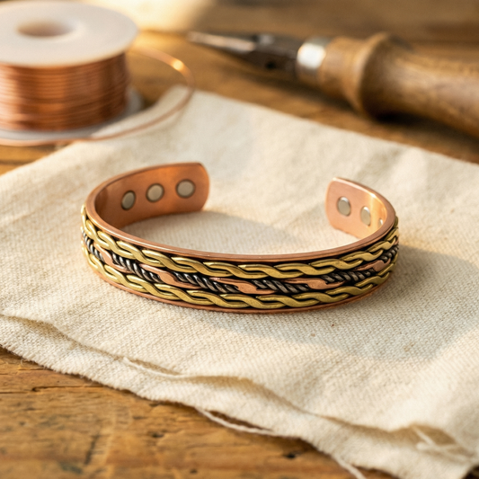 Koperen armband Weefsel