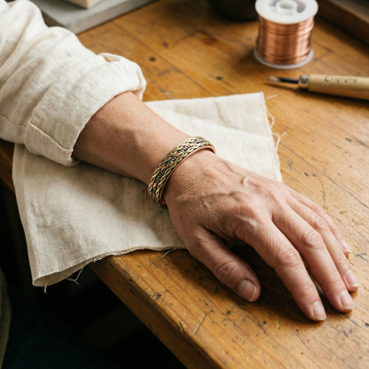 Koperen armband Weefsel
