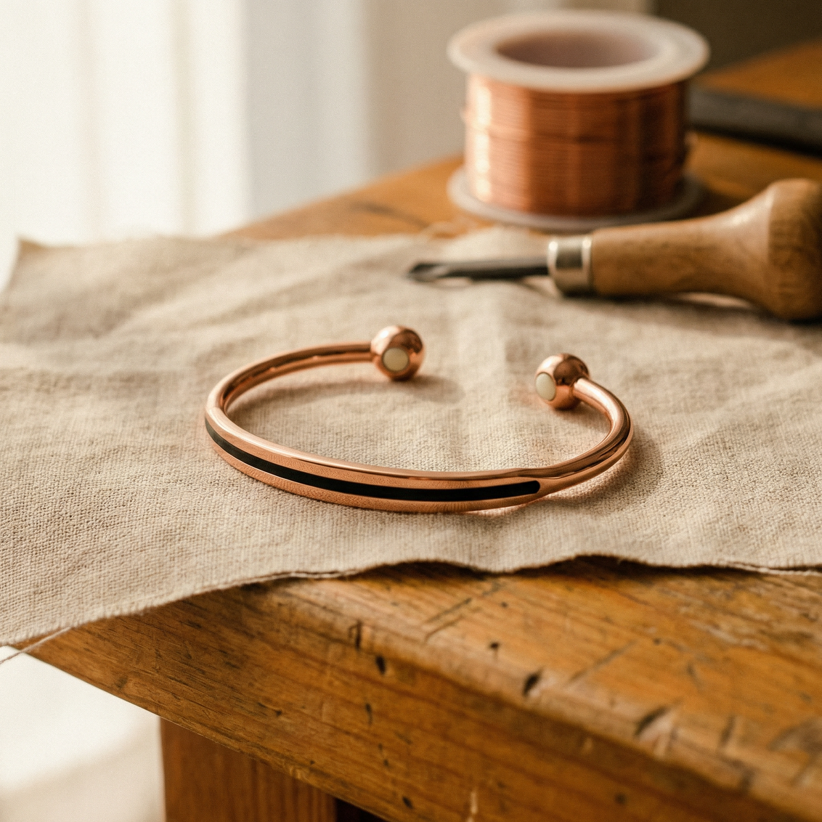 Koperen armband Ader