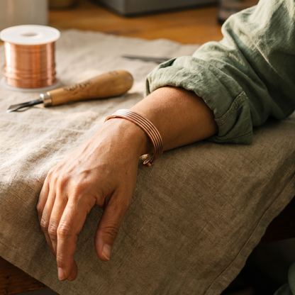 Koperen armband Graat