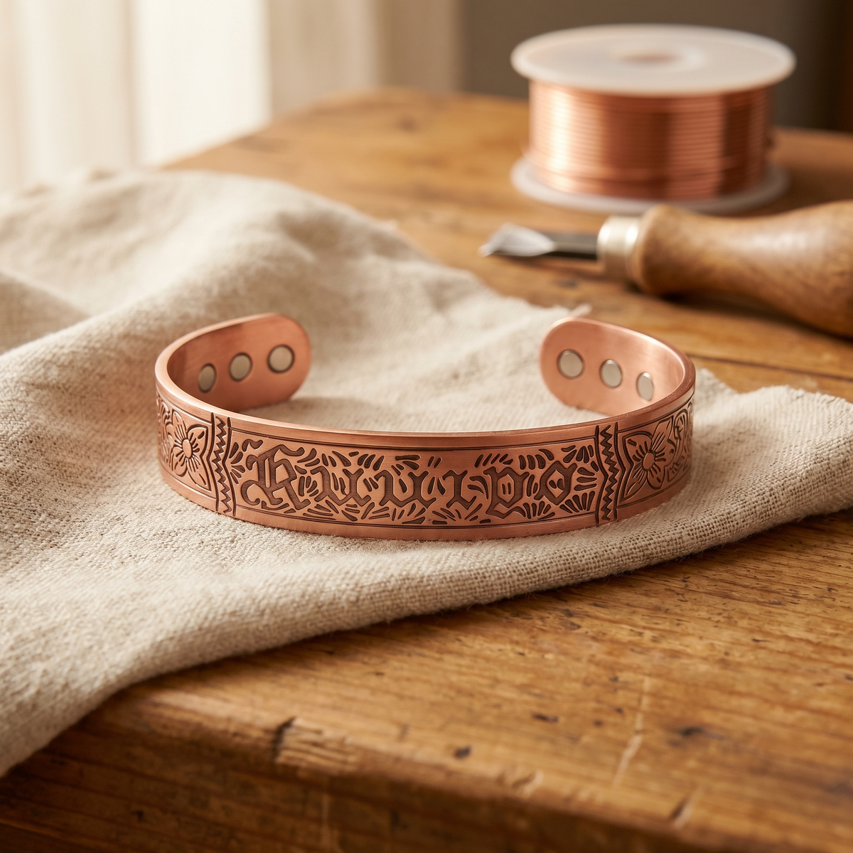 Koperen armband Vloed