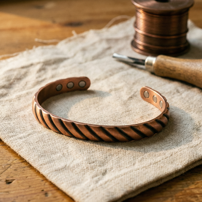 Koperen armband Doorn