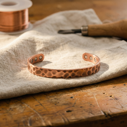 Koperen armband Groef