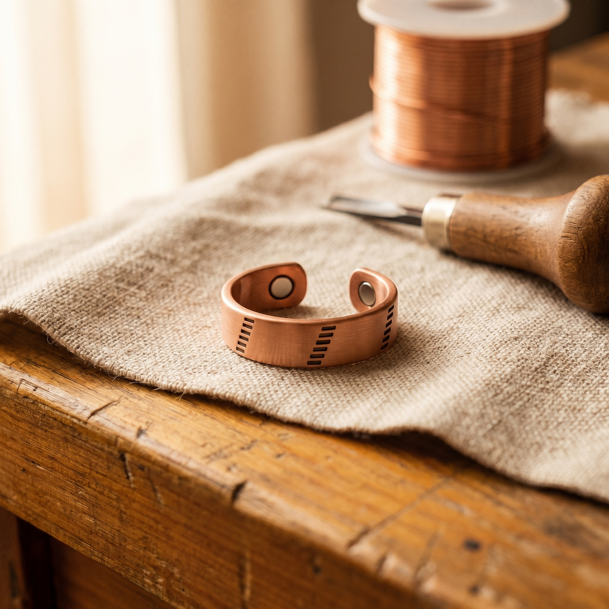 Koperen ring Haard
