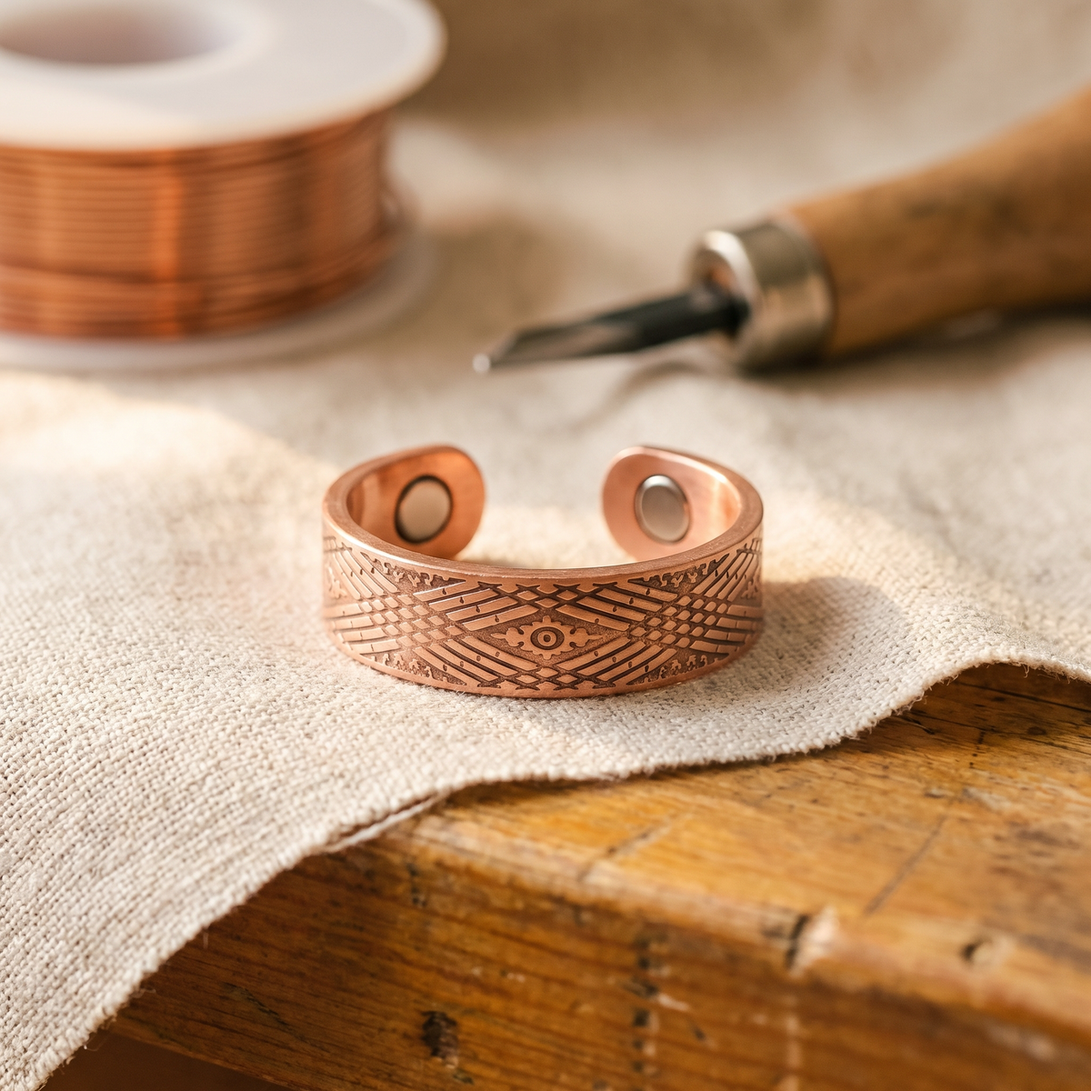 Koperen ring Bosgrond