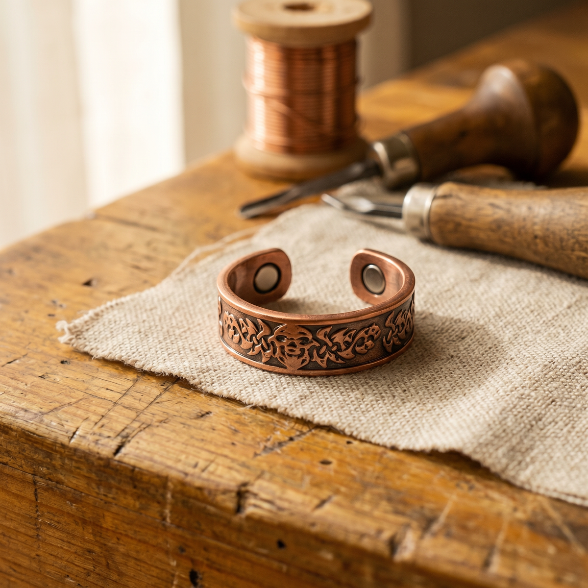 Koperen ring Klei