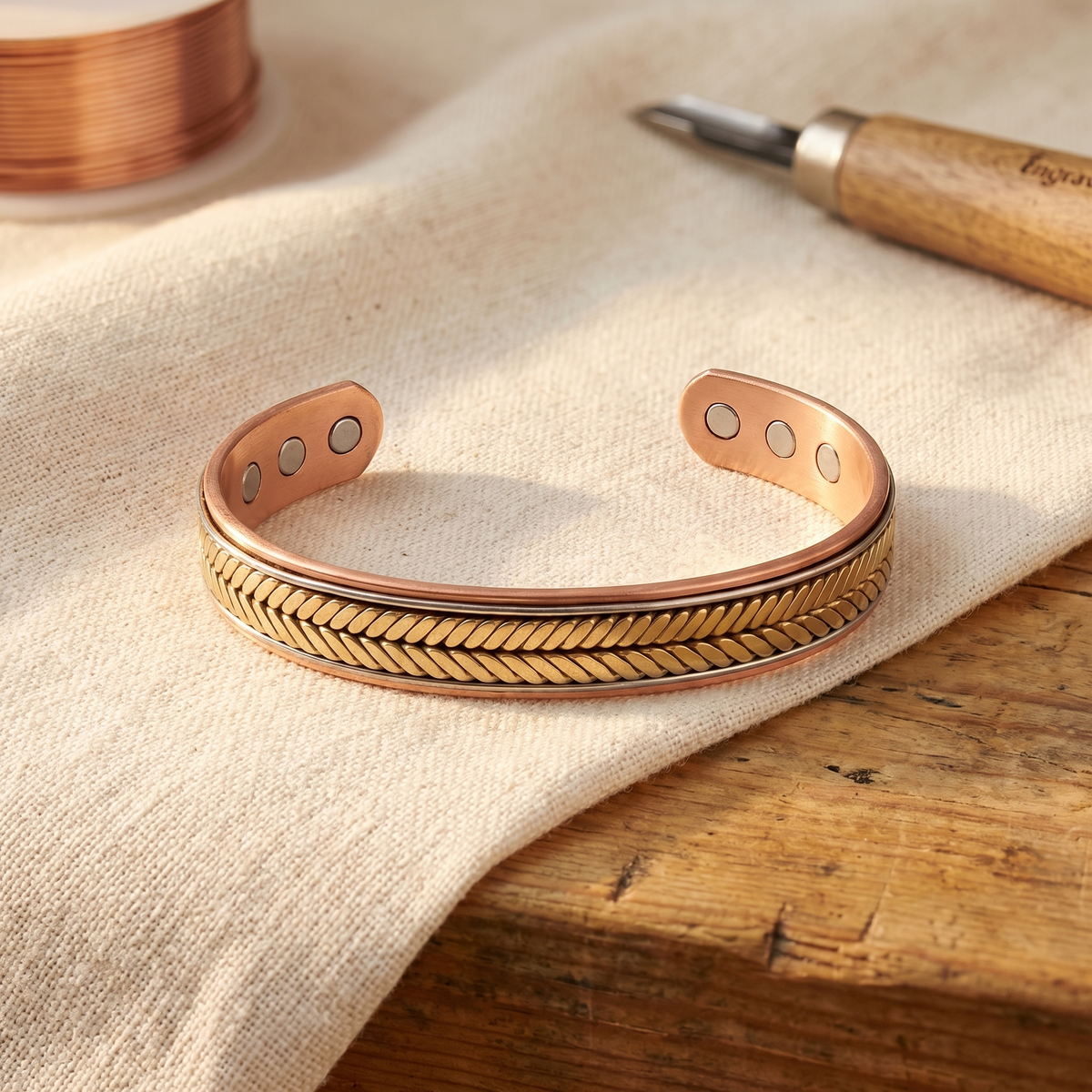 Koperen armband Oogst