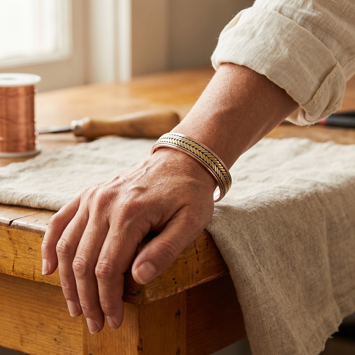 Koperen armband Oogst