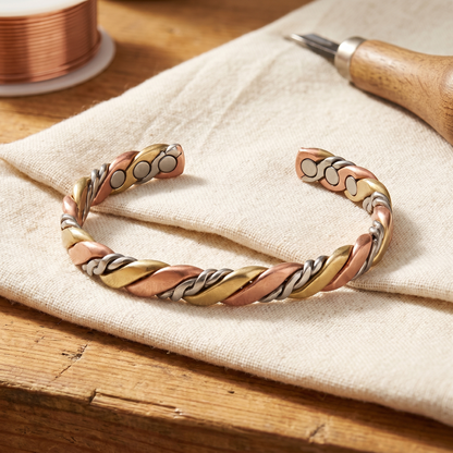 Koperen armband Steen