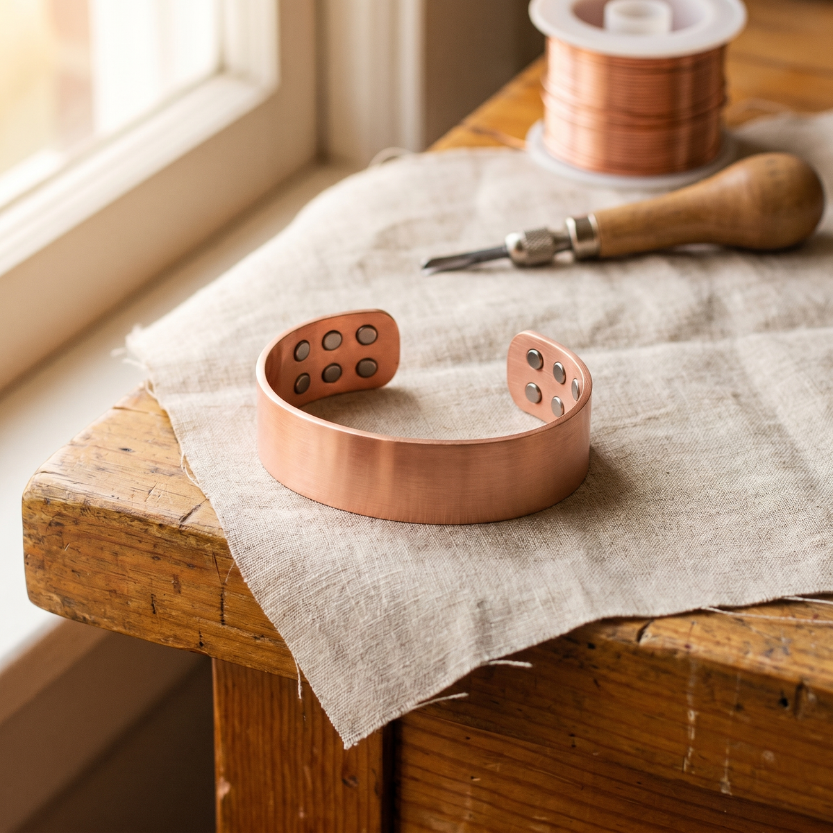 Koperen armband Aambeeld
