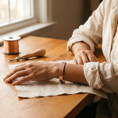 Koperen armband Kam