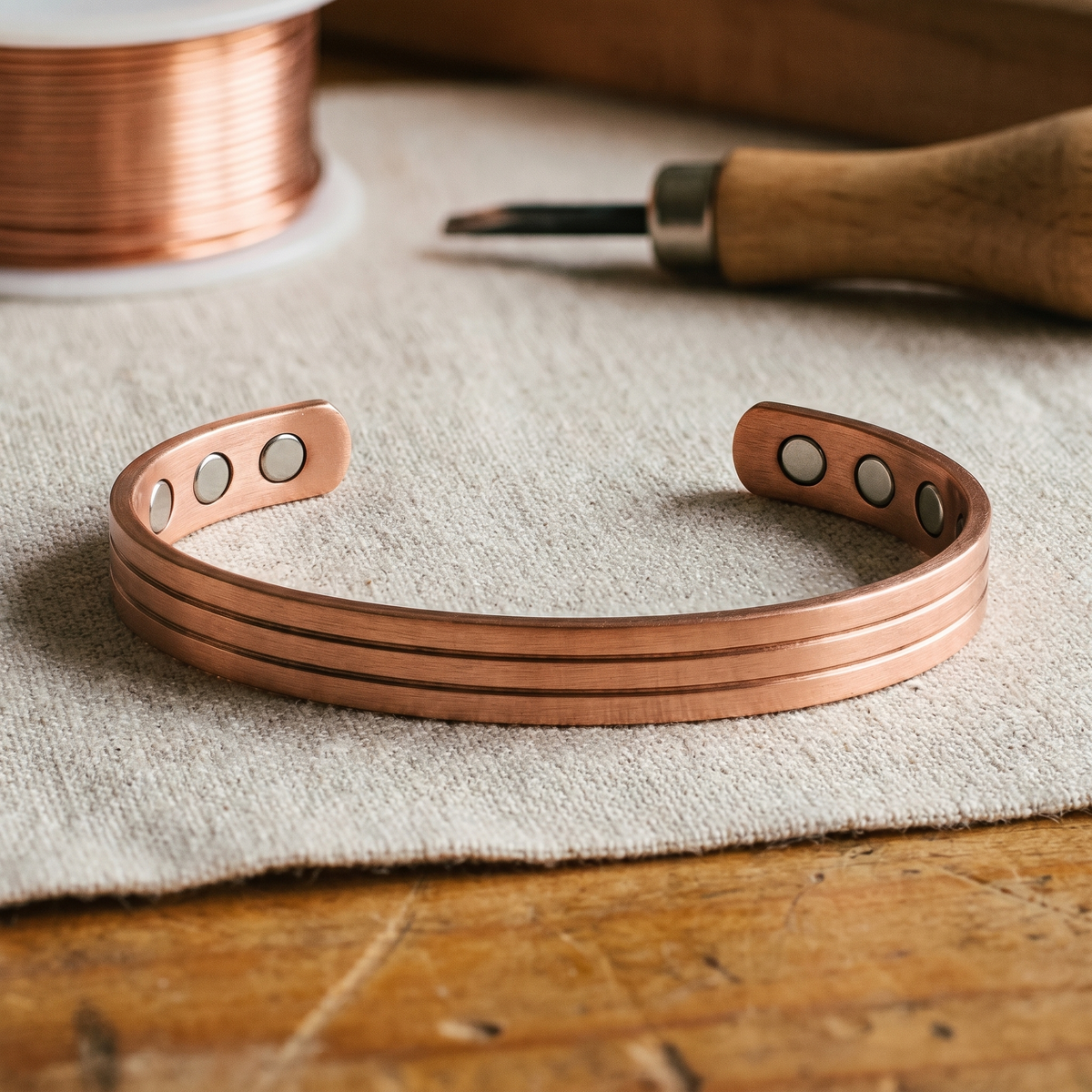 Koperen armband Kern
