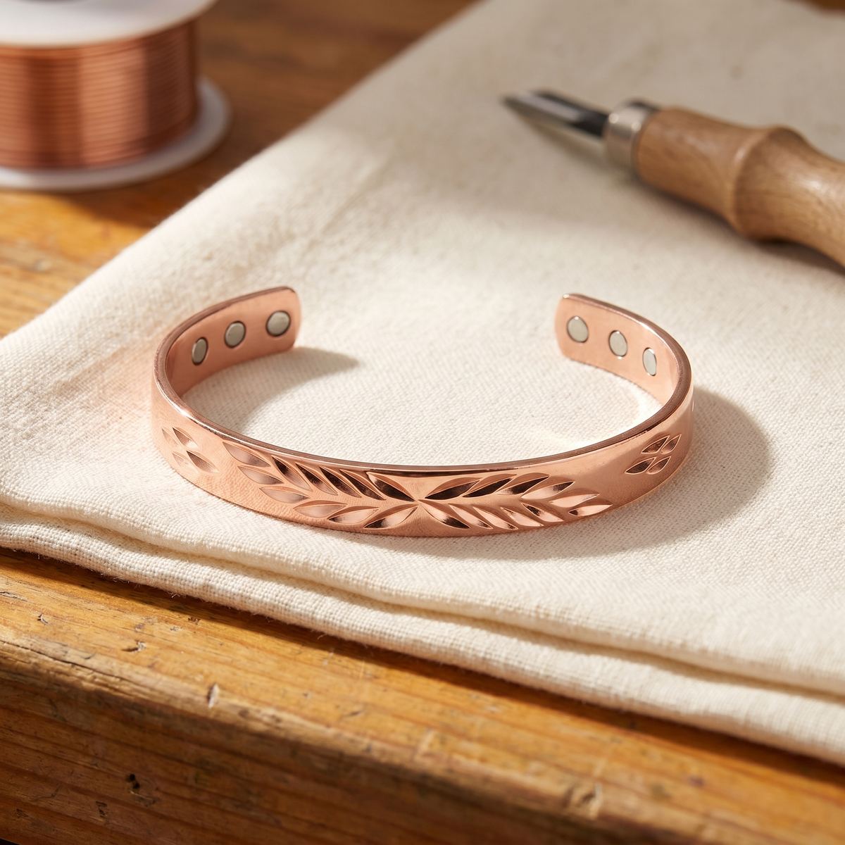 Koperen armband Luna