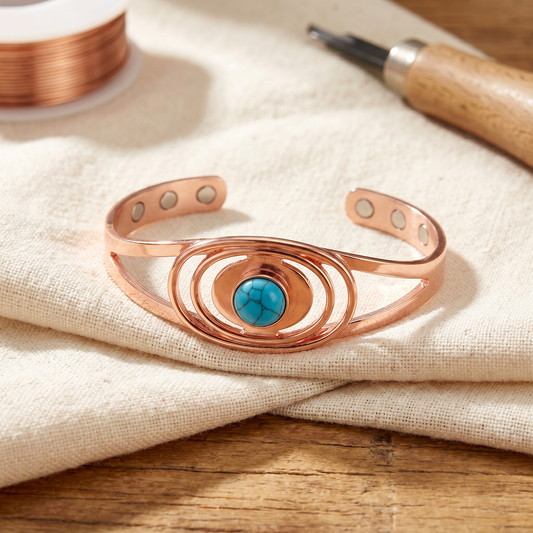 Koperen armband Riet