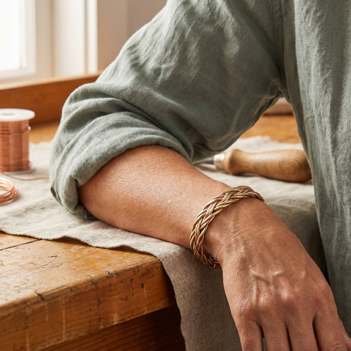 Koperen armband Moeras