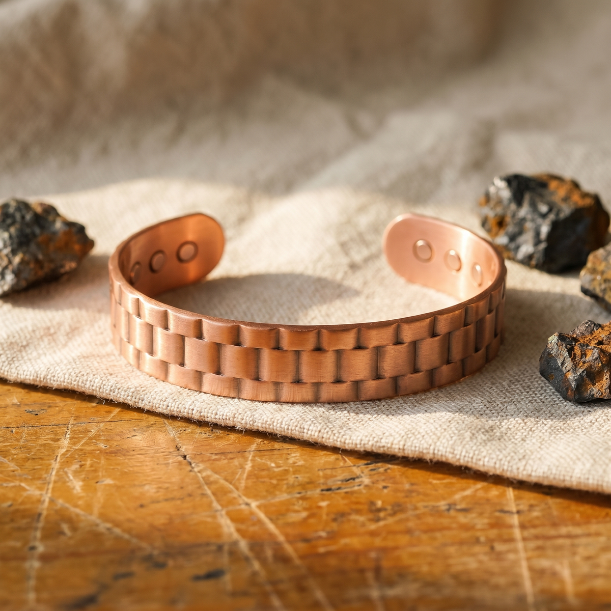 Koperen herenarmband Erts