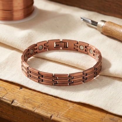 Koperen herenarmband Snoek
