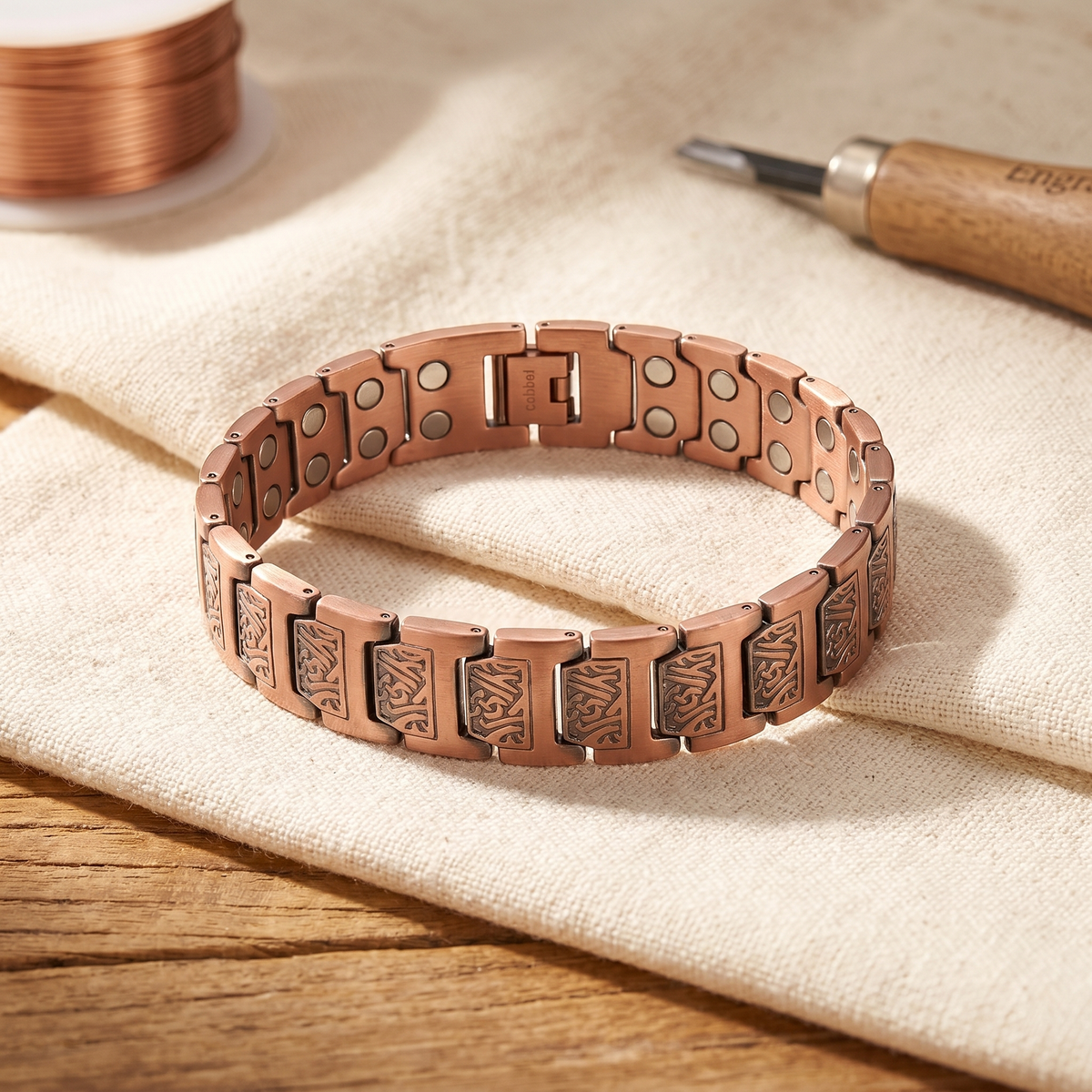 Koperen herenarmband Vallei