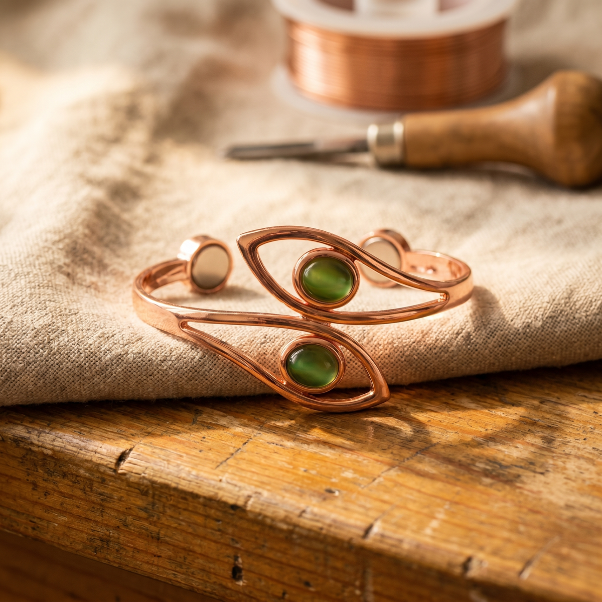 Koperen armband Opaal