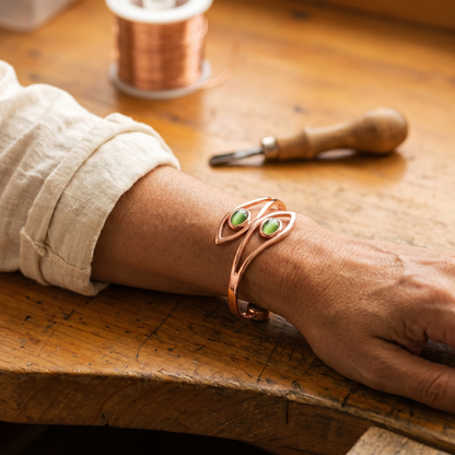Koperen armband Opaal