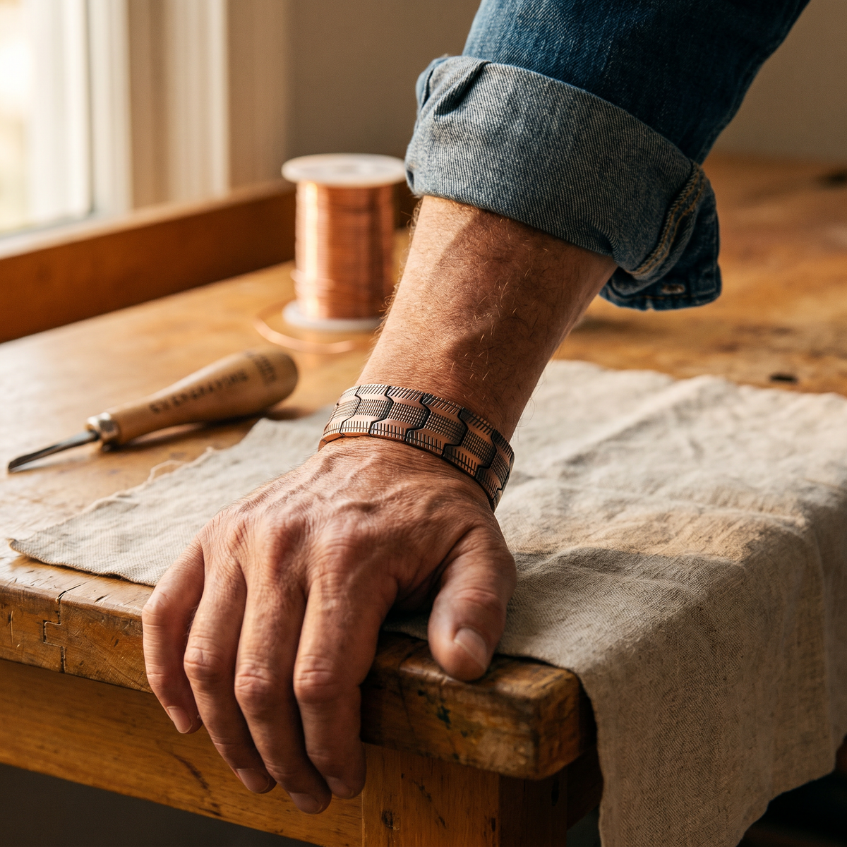 Koperen armband Klif