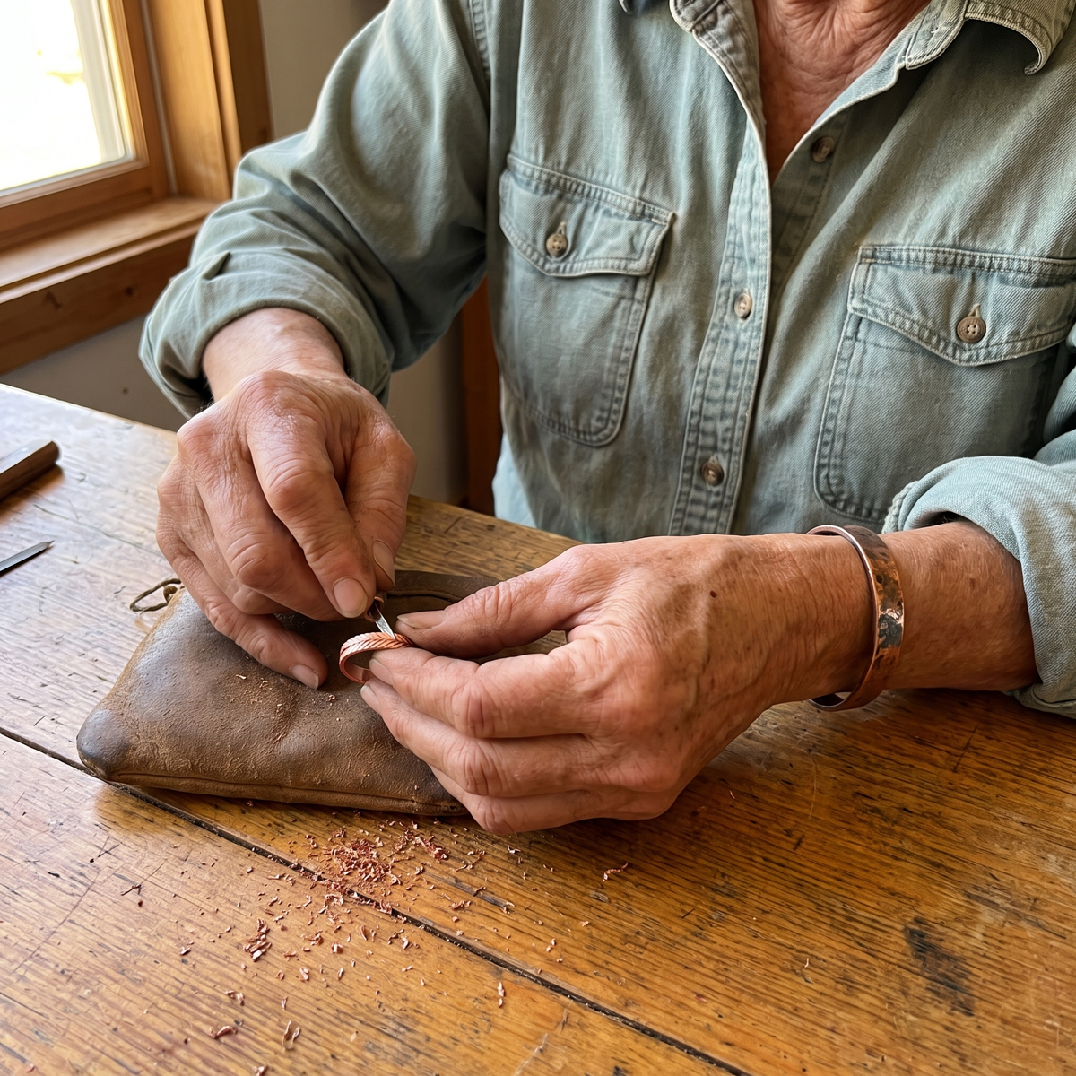 Koperen ring Wortel