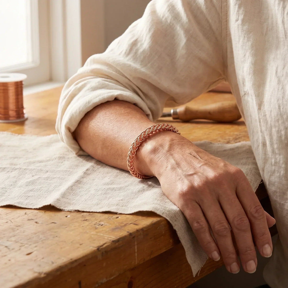 Koperen armband Vos