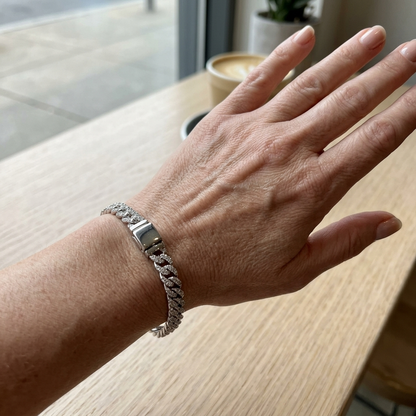 Brede Cubaanse armband | Goud