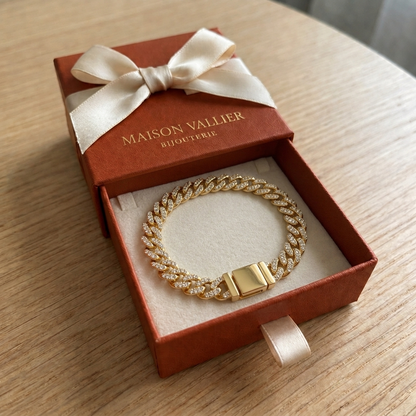 Brede Cubaanse armband | Goud