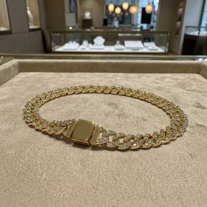 Brede Cubaanse armband | Goud